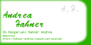 andrea hahner business card